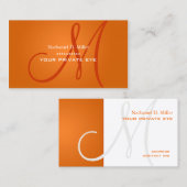 ラジアントオレンジモノグラム 名刺 (正面/裏面)