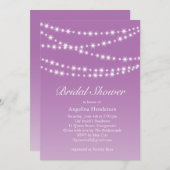 ラジアントオーキッドトゥインクルライトブライダルシャワー 招待状 (正面/裏面)