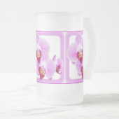 ラジアントオーキッド花の写真/スクエアフレーム フロストグラスビールジョッキ (正面右)