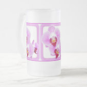 ラジアントオーキッド花の写真/スクエアフレーム フロストグラスビールジョッキ (正面左)