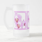 ラジアントオーキッド花の写真/スクエアフレーム フロストグラスビールジョッキ (左)