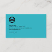 ラジアントクリエイティブジオメトリックパステルカラーシェイプタクシー 名刺 (裏面)