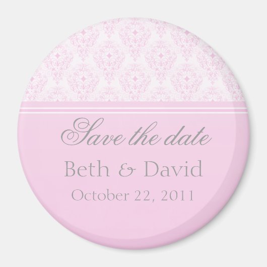 ラジアントグラムダマスク日付磁石を保存 マグネット (正面)