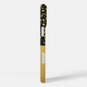 ラジアントグラーム(グリッター-金ゴールド – レザー) Case-Mate iPhoneケース (裏面 / 右)