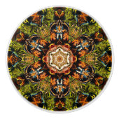 ラジアントグリーンキャビネットノブ セラミックノブ (正面)