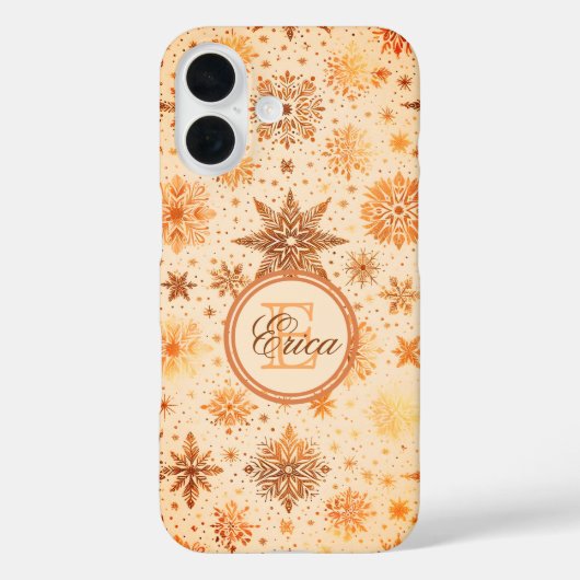 ラジアントゴールデンスノーフレークエレガンス Case-Mate iPhoneケース (裏面)