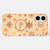 ラジアントゴールデンスノーフレークエレガンス Case-Mate iPhoneケース (裏面 (横))