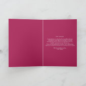 ラジアントシックバラ金ゴールドとピンクネオン50誕生日 カード (内部)