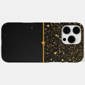 ラジアントシールド(グリッター-金ゴールド – レザー) Case-Mate iPhoneケース (裏面 (横))