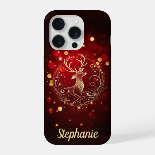 ラジアントスタッグ金ゴールド iPhoneケース (裏面)
