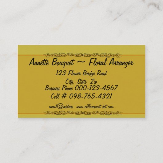 ラジアントトーチユリ園芸芝生のメンテ気にナンス 名刺 (裏面)