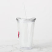 ラジアントピンクティーバラ パーソナライズされた アクリルタンブラー (左)