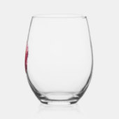 ラジアントピンクティーバラ パーソナライズされた ステムなしワイングラス (左)