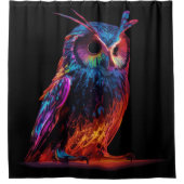 ラジアントフクロウ シャワーカーテン (正面)
