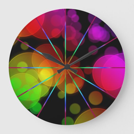 ラジアントボケ、円形（大）の壁時計 ラージ壁時計 (正面)