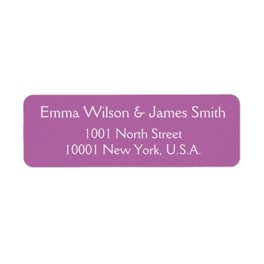 ラジアントランパーソナライズされた差出人住所ラベル ラベル (正面)