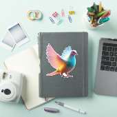 ラジアントレインボー鳩 シール (iPadカバー)