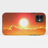 ラジアントレッドアンド金ゴールドハワイアンサンセット Case-Mate iPhoneケース (裏面(横))