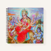 ラジアント女神デュルガ絵を描ジズ ノートブック (正面)