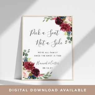 ラジア開花結婚式の座席 ポスター