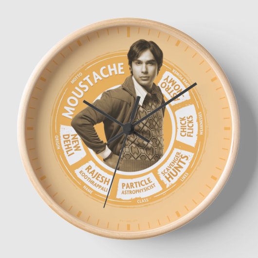 ラジェシュ情報グラフィック 壁時計 (正面)