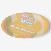 ラジエートパステルレトロ来ここザソンベビーシュウェ ペーパープレート (アングル)