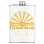 ラジエートビーザサンシャインヴィンテージレトロカスタム金ゴールド フラスク (正面)