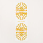 ラジエートビーザサンシャインヴィンテージレトロ金ゴールド鏡2 ヨガマット (正面)