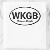 ラジオお気に入りのステーション 楕円形シール (バッグ)