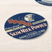 ラジオのエキストラグレードのローラープロセススキムミルクパウダー。 ラウンドペーパーコースター (アングル)