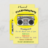 ラジオの漫画イラスト 招待状 (正面/裏面)