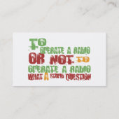 ラジオを作動させるため 名刺 (裏面)