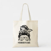 ラジオロジーテクライフ乱雑なパンヘアメガネ素晴らしいテック トートバッグ (裏面)