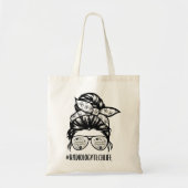 ラジオロジーテクライフ乱雑なパンヘアメガネ素晴らしいテック トートバッグ (正面)