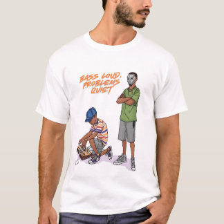 ラジオ付きキャラクターコンビのBass Loud Tシャツ