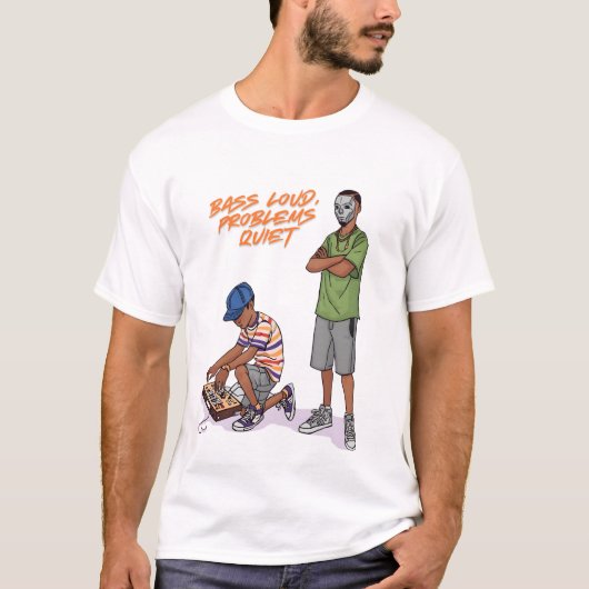 ラジオ付きキャラクターコンビのBass Loud Tシャツ (正面)