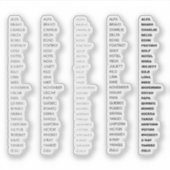 ラジオ文字 シール (正面)