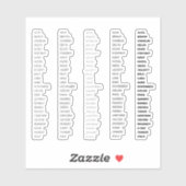 ラジオ文字 シール (シート)