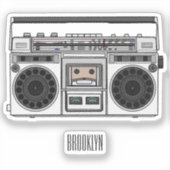 ラジオ漫画イラストレーション シール (正面)