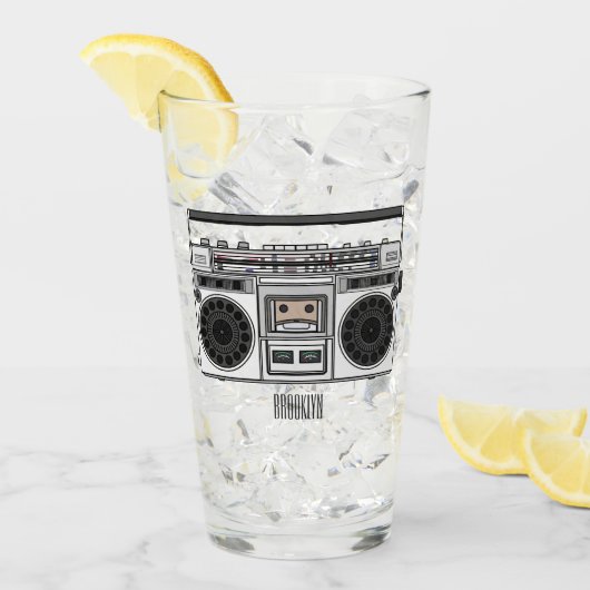 ラジオ漫画イラストレーション タンブラーグラス (アイス正面)