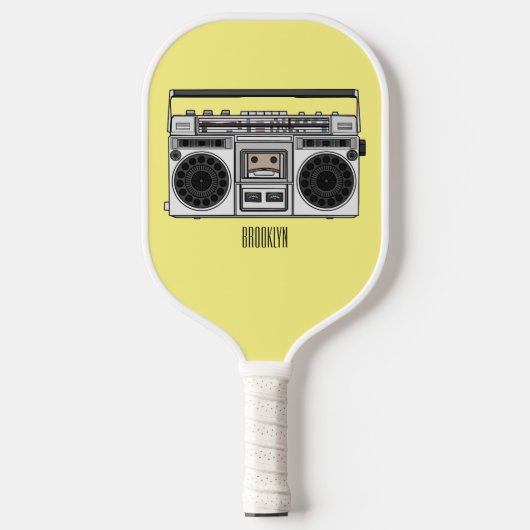 ラジオ漫画イラストレーション ピックルボールラケット (正面)