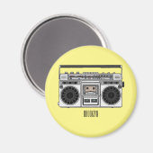 ラジオ漫画イラストレーション マグネット (正面/裏面)