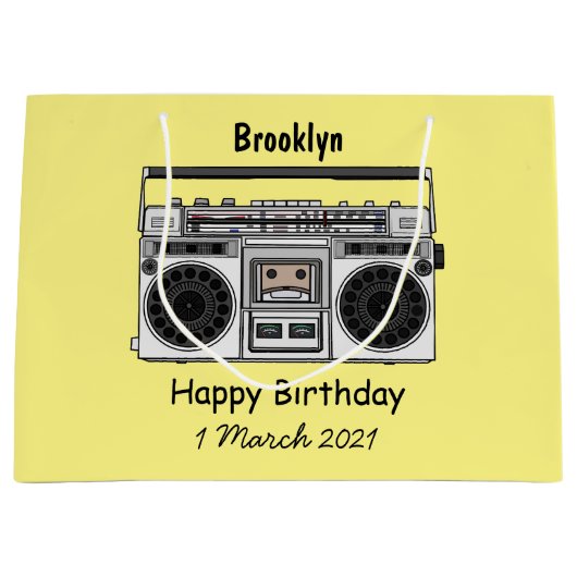 ラジオ漫画イラストレーション ラージペーパーバッグ (正面)