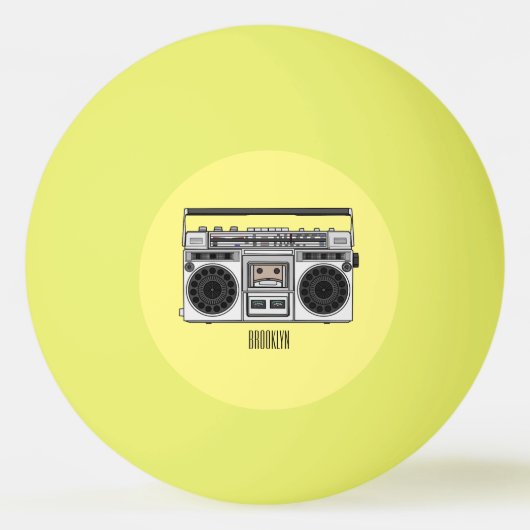 ラジオ漫画イラストレーション 卓球ボール (正面)