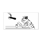 ラジオ猫アートスタンプ ラバースタンプ (インプリント)