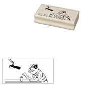 ラジオ猫アートスタンプ ラバースタンプ (押印)