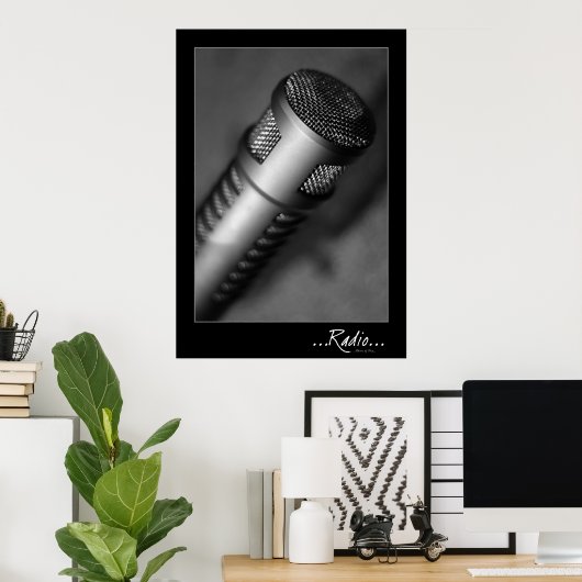 ラジオ：マイク ポスター (ホームオフィス)