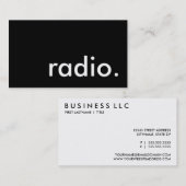 ラジオ。 名刺 (正面/裏面)