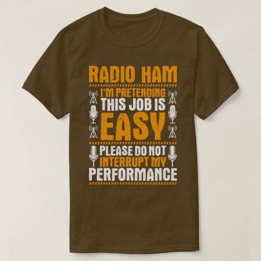 ラジオHamアマチュア無線操縦士Ham Radio (17) Tシャツ (デザイン正面)