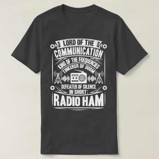 ラジオHamアマチュア無線操縦士Ham Radio (18) Tシャツ (デザイン正面)